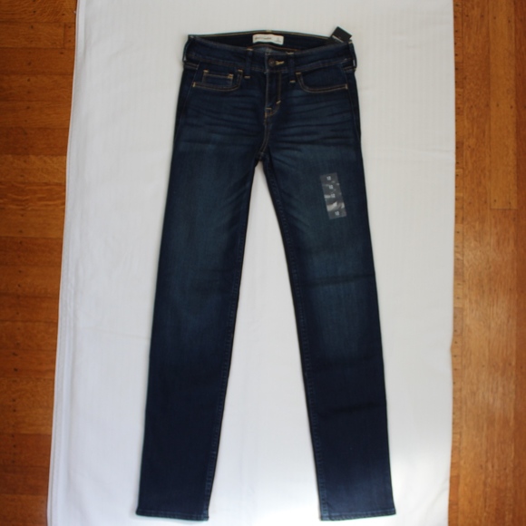 NWT Abercrombie Kids Dark Wash Skinny Jeans - Picture 3 of 8